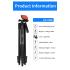 JMARY KP-2205 Aluminum Tripod (134CM), 4-Section Aluminum Legs, Universal Lightweight Tripod with Mobile Phone Holder Mount - Black